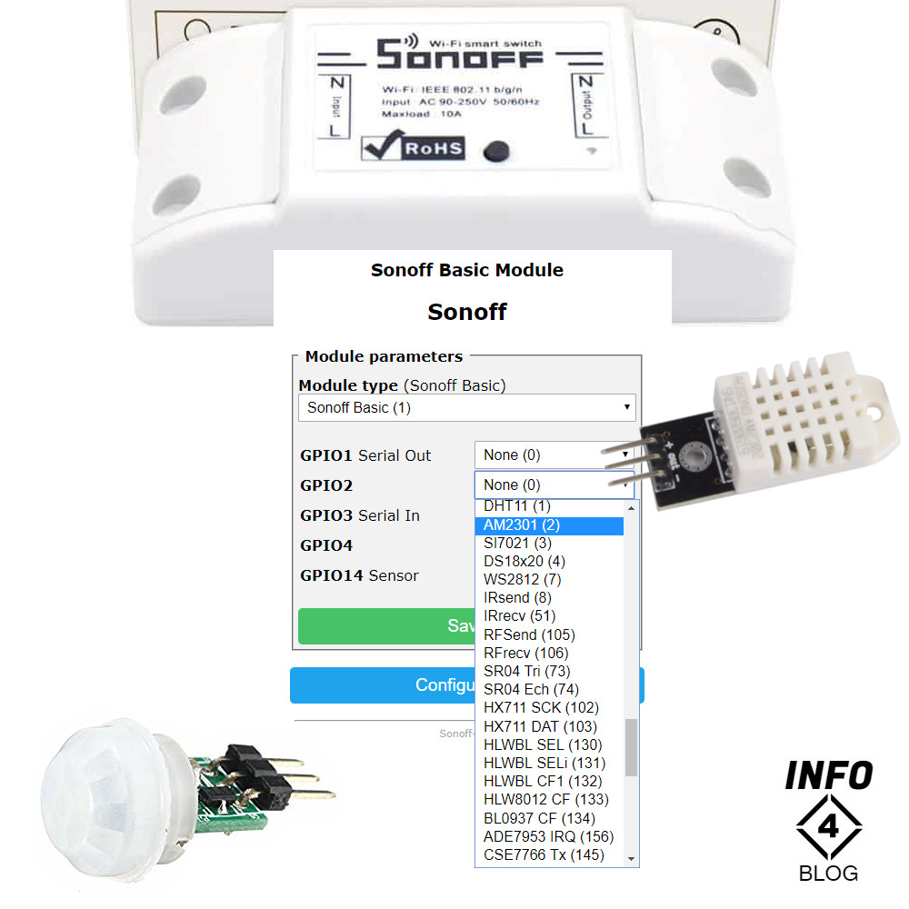 Sensori per Sonoff Basic