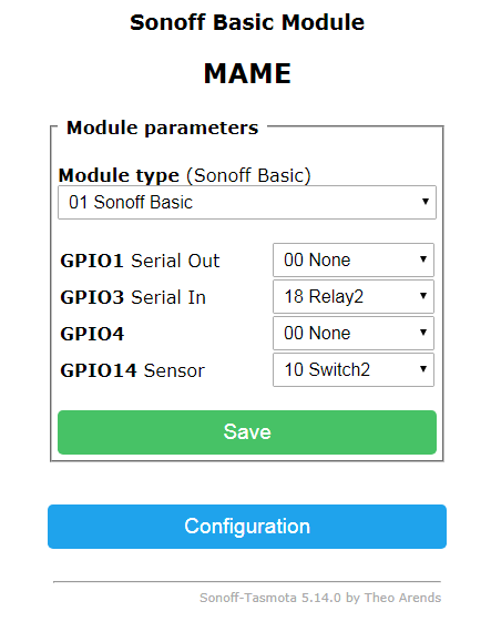 Configurazione Sonoff Basic per costruire un sensore di movimento