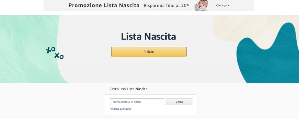 Pagina di Amazon