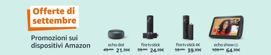 Amazon: offerte di settembre