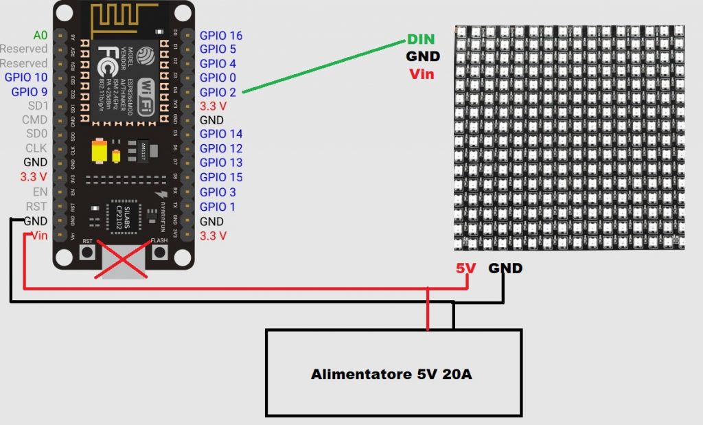 ESP8266 e Led Matrix 16x16