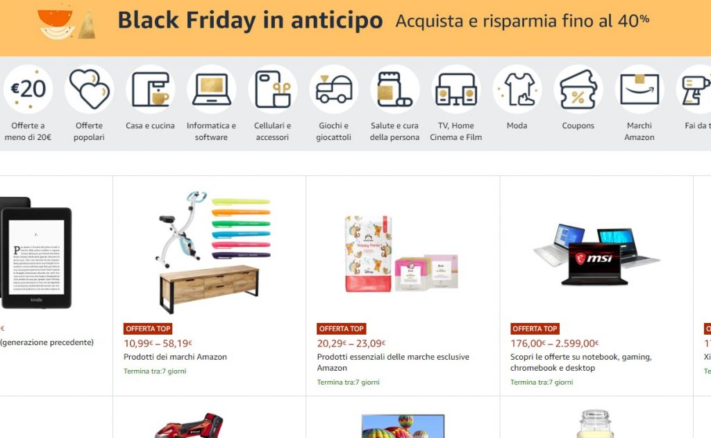 Black Friday in anticipo