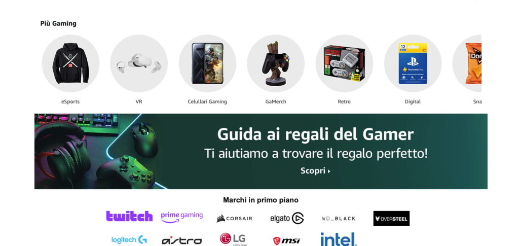 Amazon Gaming Store, dedicato ai Videogiochi