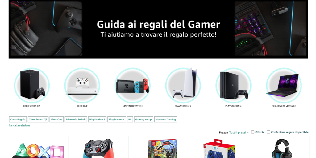 Amazon Gaming Store, dedicato ai Videogiochi